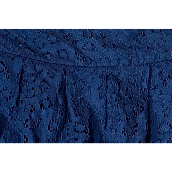 BANANA REPUBLIC BLACK LINED EYELET MINI SKIRT, 12, ALL OCCAISONS - Picture 5 of 6